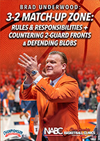 Cover: 3-2 match-up zone: rules & responsibilities + countering 2-guard fronts & defending blobs